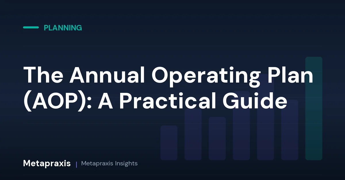 The Annual Operating Plan (AOP): A Practical Guide
